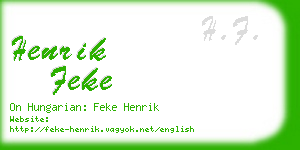 henrik feke business card